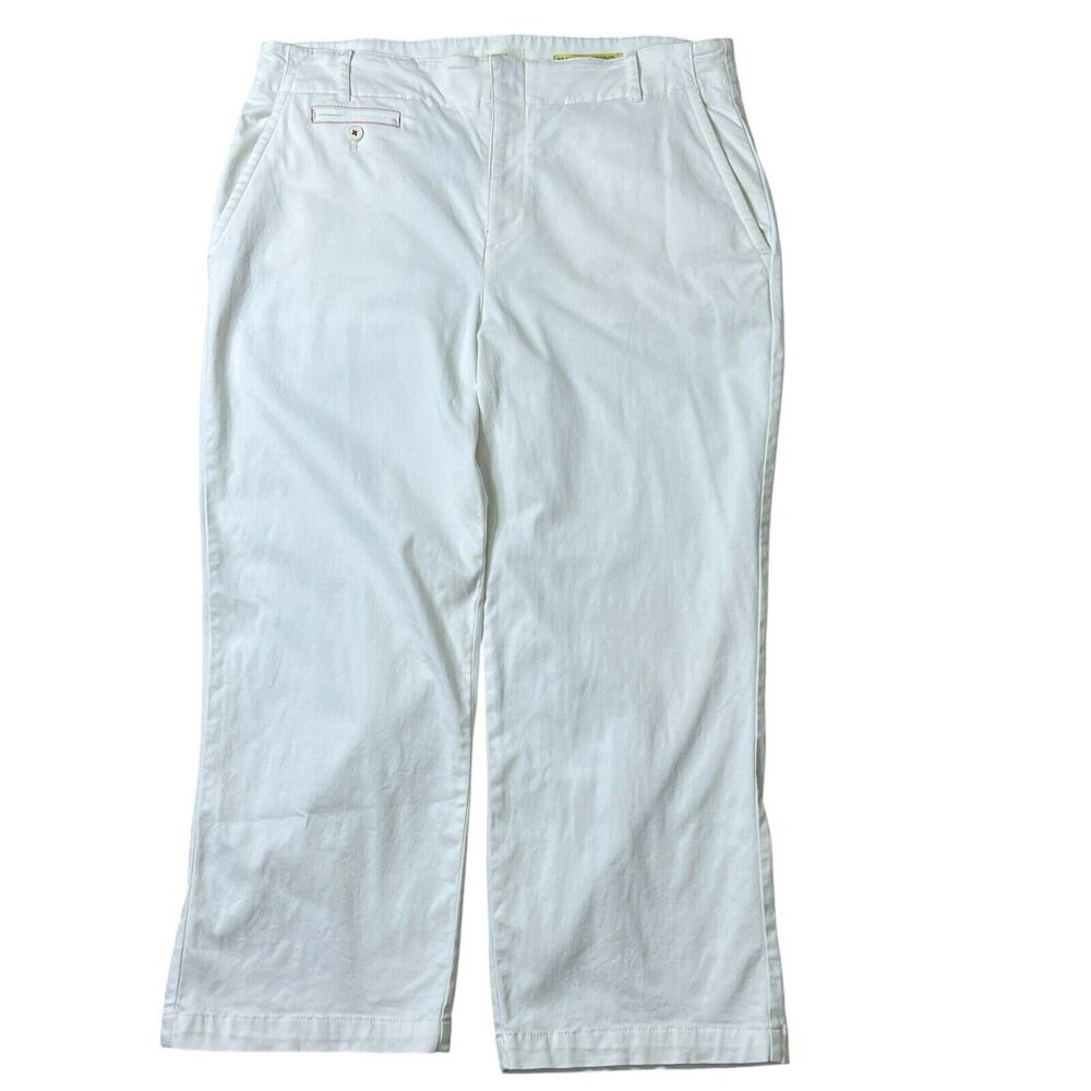 Anthropologie Maeve Womens Size 12 Pants Wide Leg Cropped White